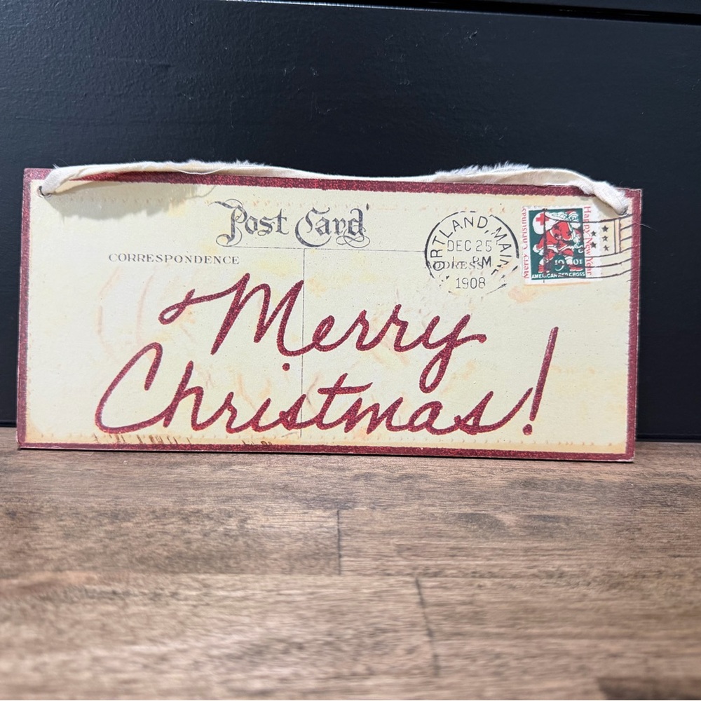 Vintage Merry Christmas Sign - Picture 1 of 1
